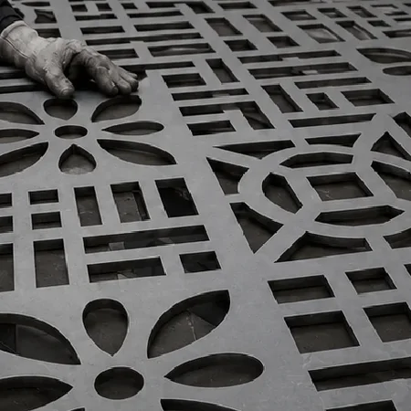 Detalle de composición de patrones en fabricación